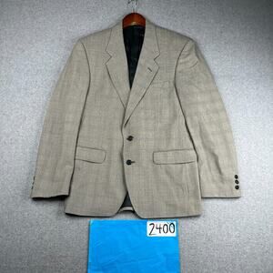 Alexandre London Suit Jacket 40R Wool Blend Glen Plaid 2 Button Ventless